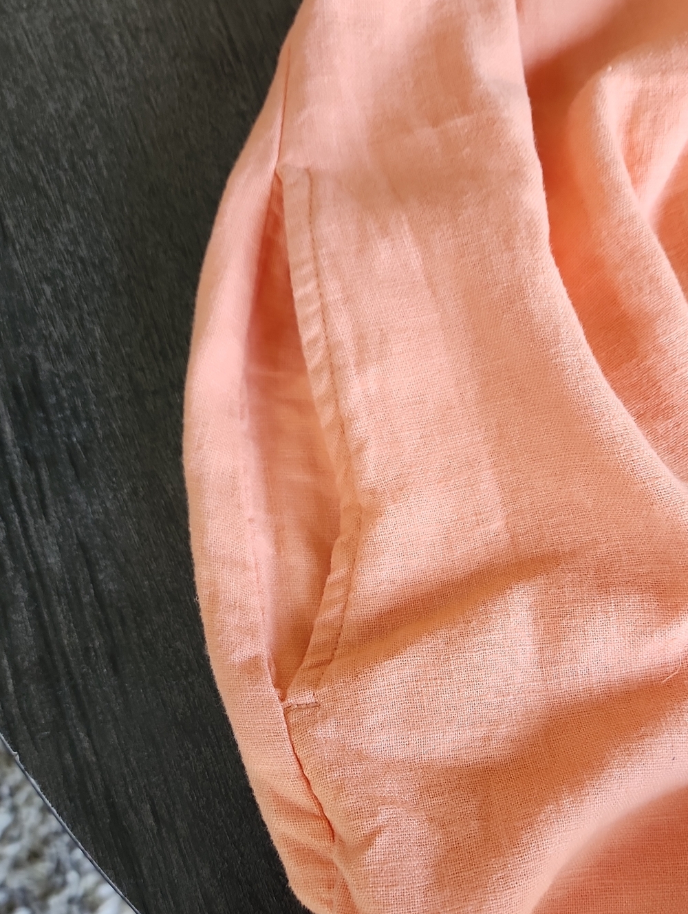 Abercrombie & Fitch Peach Square Neck Puff Sleeve Mini Dress NWT SP - Picture 7 of 8